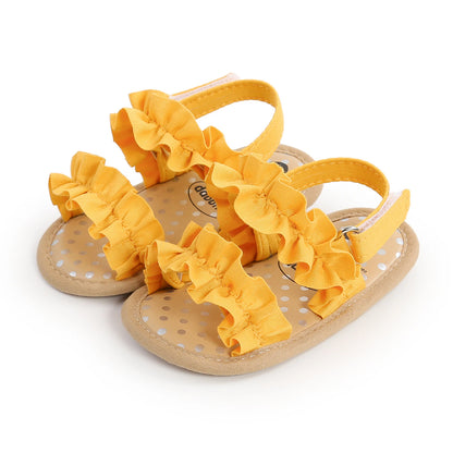 Fashion Newborn Infant Baby Girls Sandals Cute Summer Soft Sole Flat Princess Shoes Infant Non-Slip First Walkers