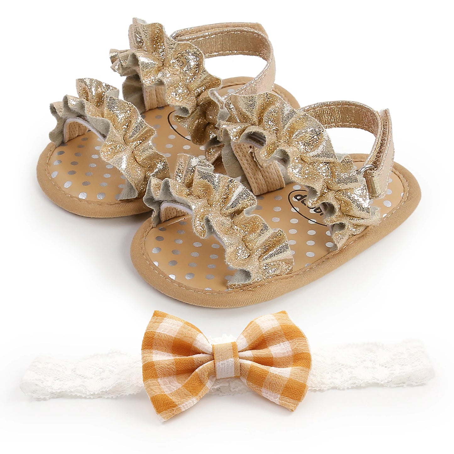 Fashion Newborn Infant Baby Girls Sandals Cute Summer Soft Sole Flat Princess Shoes Infant Non-Slip First Walkers